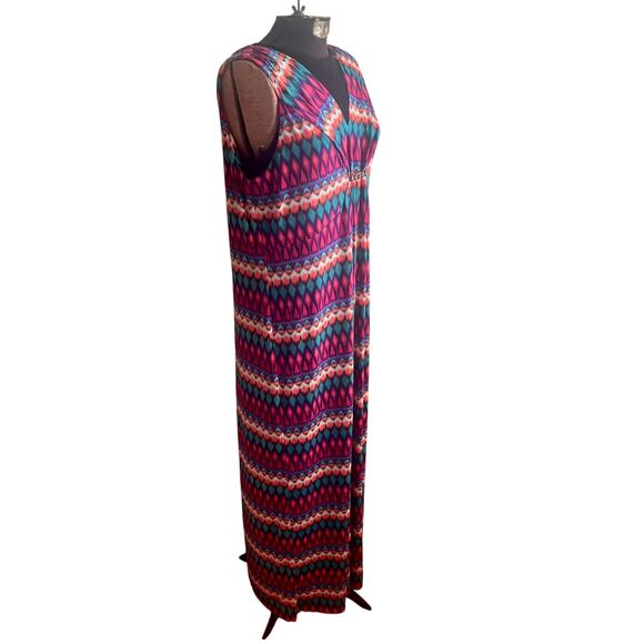 Vintage Boho Ikat Maxi Dress – Ruby Rd. Petite PXL - Picture 4 of 5